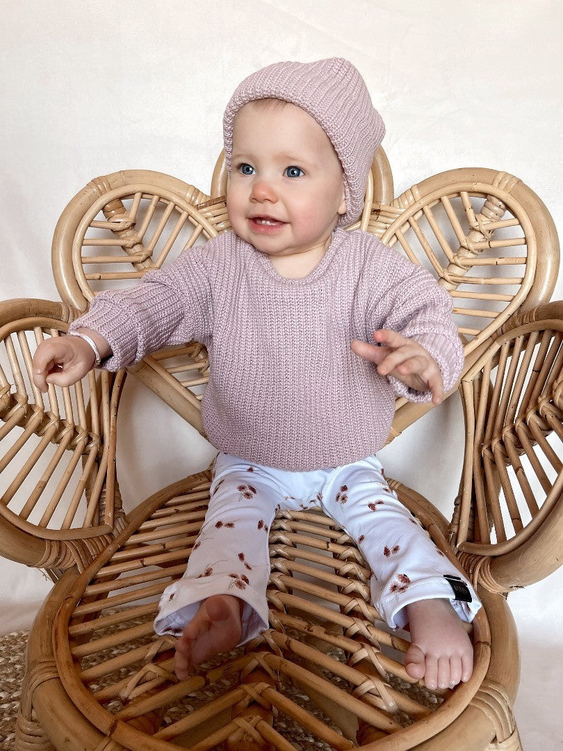 Babykleding - Knitted sweater Oud roze