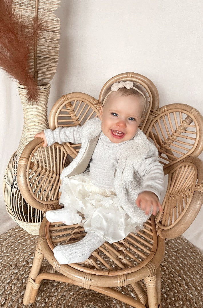 Babykleding - Gilet teddy en goud Lovi tweekanten te dragen