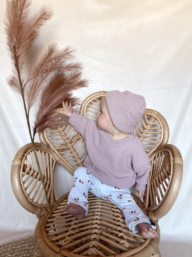 Babykleding - Knitted sweater Oud roze