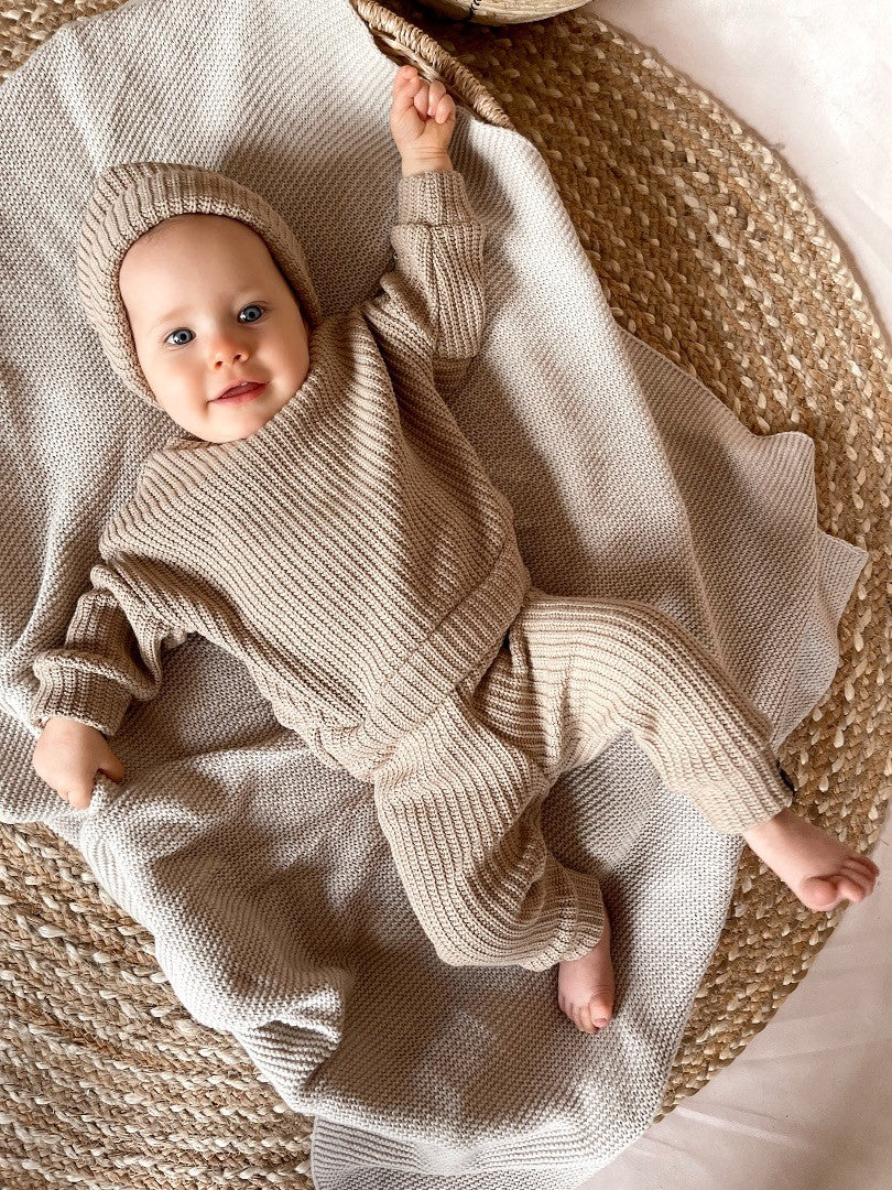 Babykleding - Knitted broekje Sand unisex