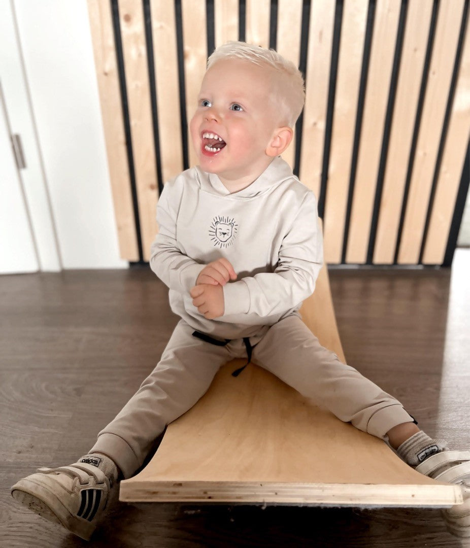 Babykleding - Lenn lion joggingset licht beige