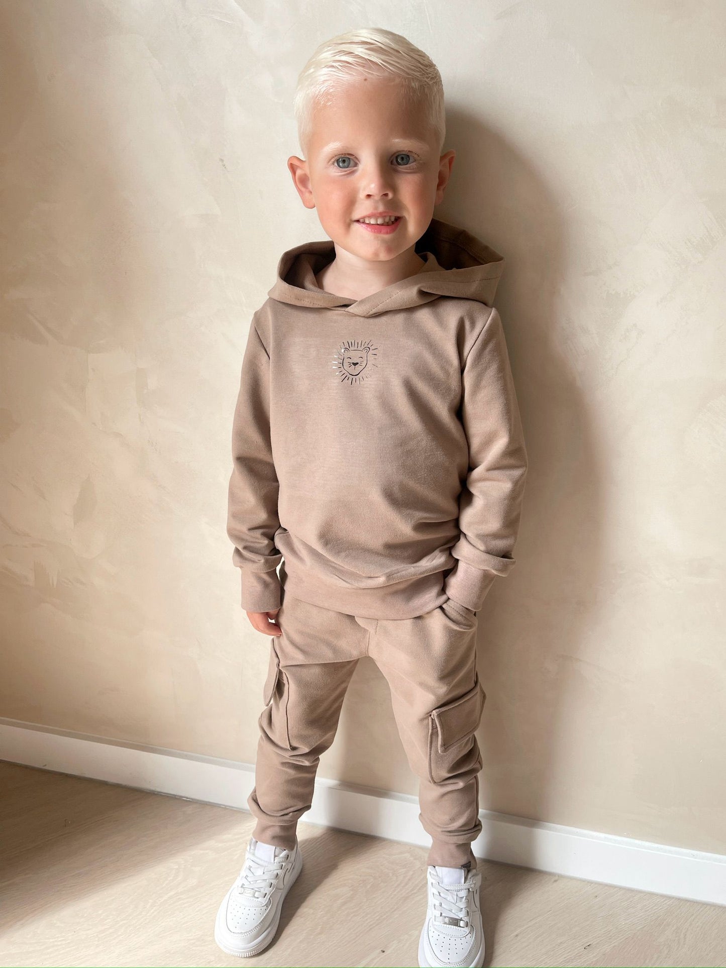Babykleding - Joggingspak taupe Milo