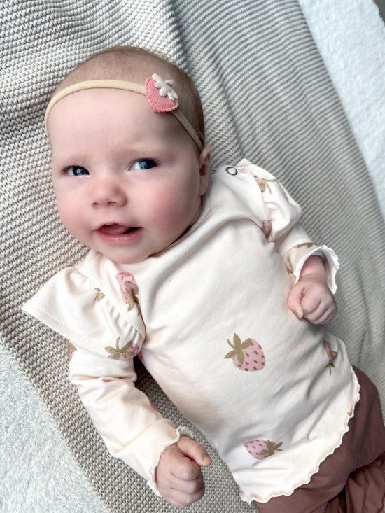 Babykleding - t-shirt aardbei