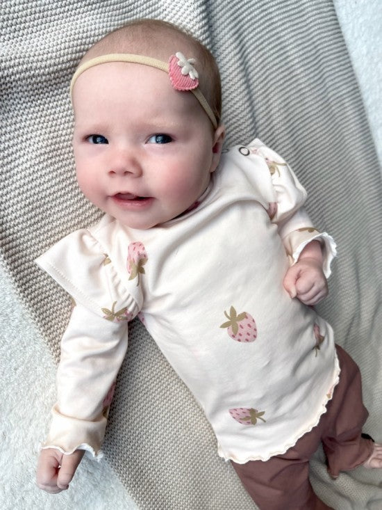 Babykleding - t-shirt aardbei