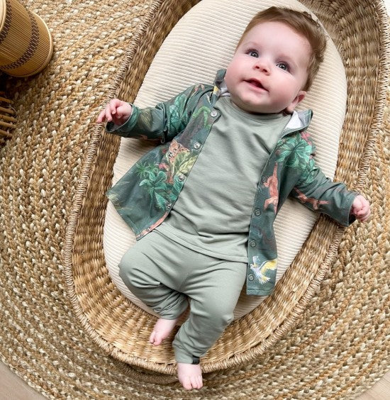 Babykleding - longvest jungle