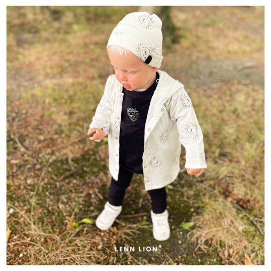 Babykleding - lenn lion longvest white logo