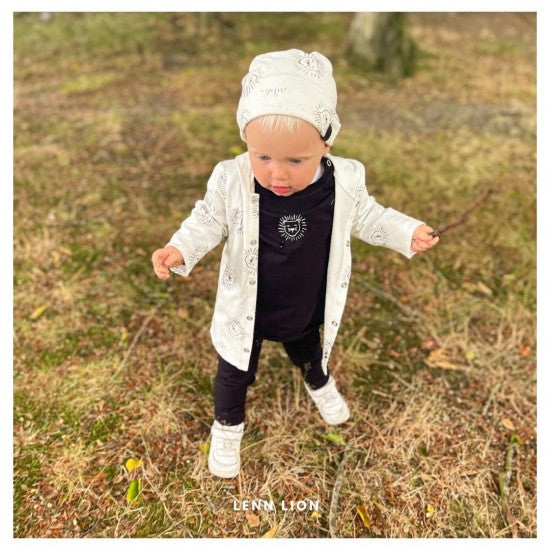Babykleding - lenn lion longvest white logo