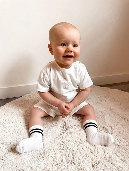 Babykleding - lenn lion korte broek wit