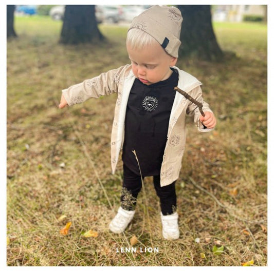 Babykleding - Lenn lion basic shirt logo black