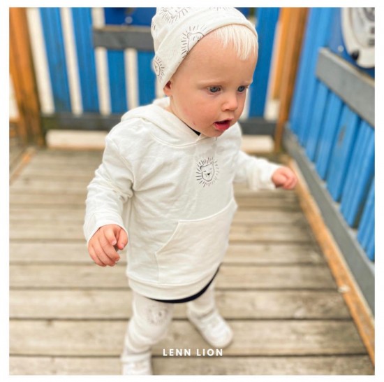 Babykleding - Lenn lion broek white logo