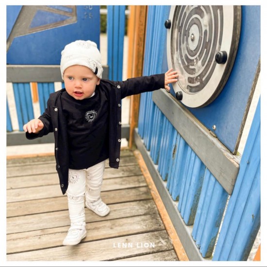Babykleding - Lenn lion broek white logo