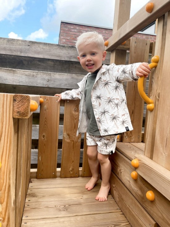 Babykleding - vest palmboom aap met kraag