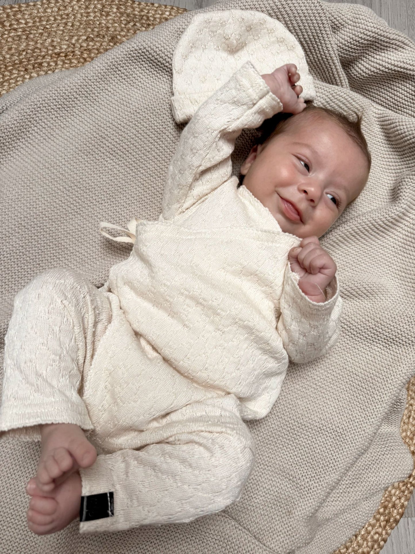 Babykleding - Geboorte/boxpakje unisex off ecru