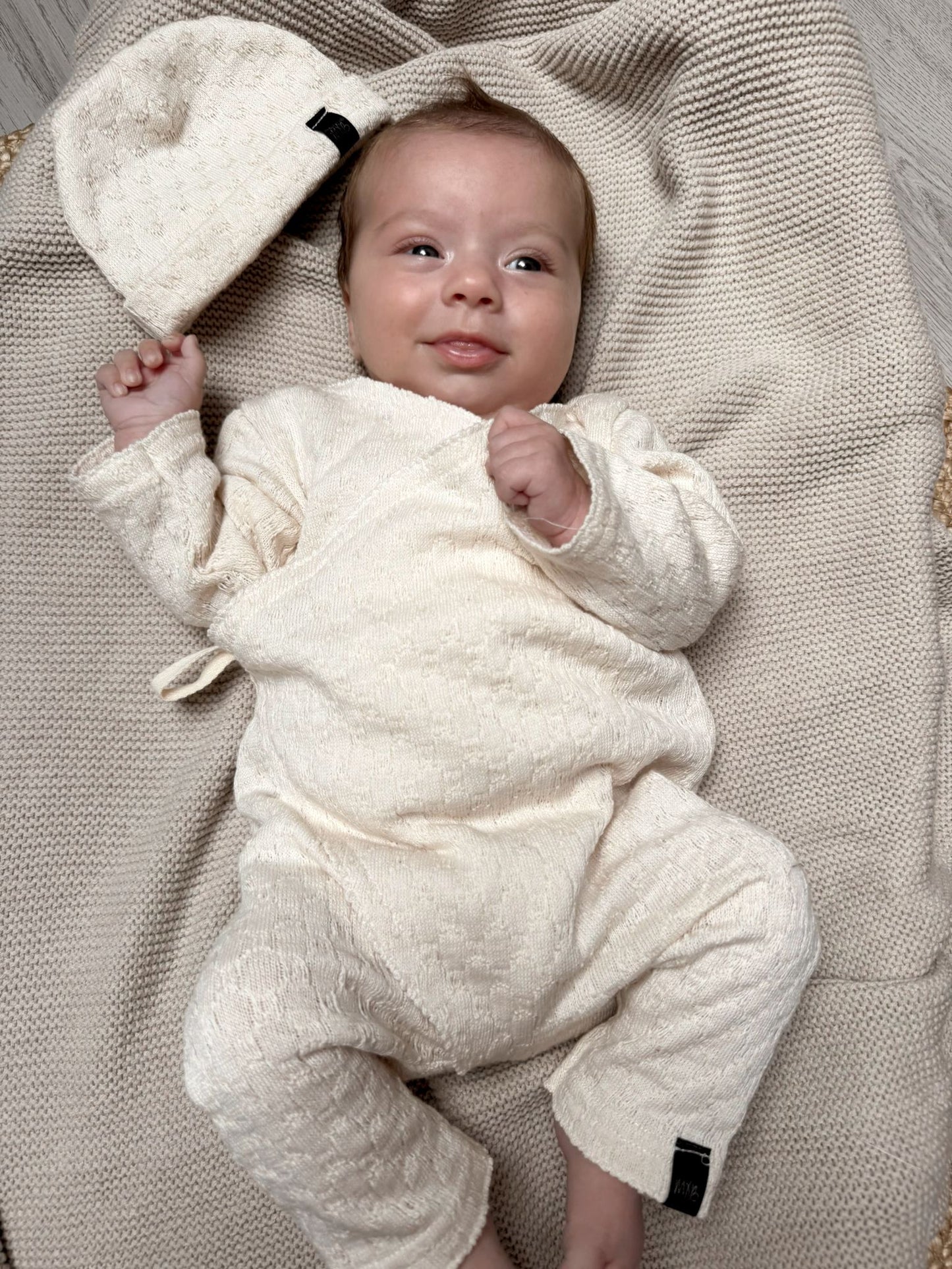 Babykleding - Geboorte/boxpakje unisex off ecru