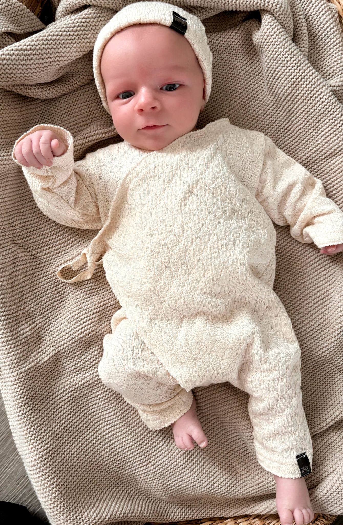 Babykleding - Geboorte/boxpakje unisex off ecru