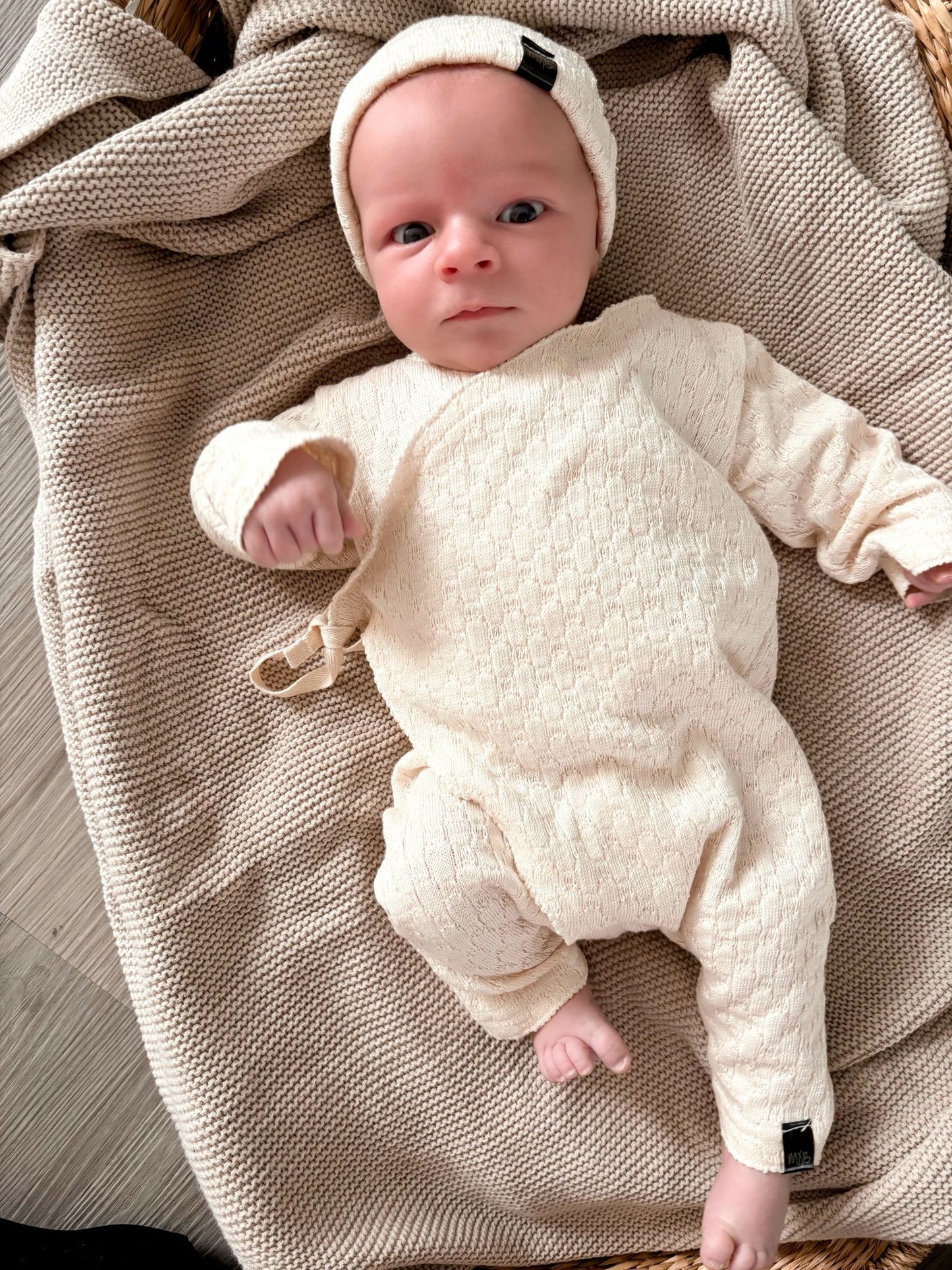 Babykleding - Geboorte/boxpakje unisex off ecru