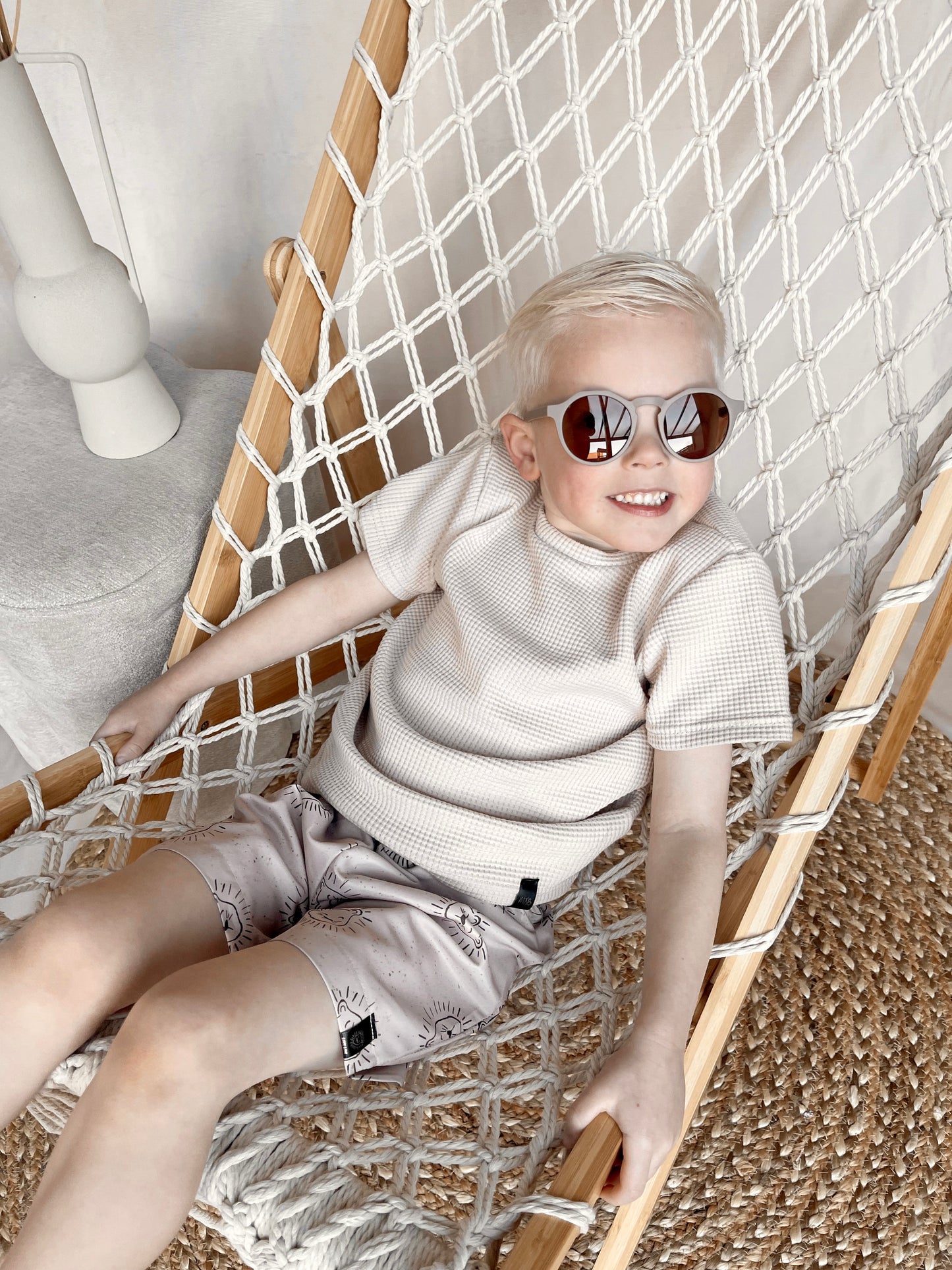Babykleding - Zwembroek Lenn Lion Logo beige