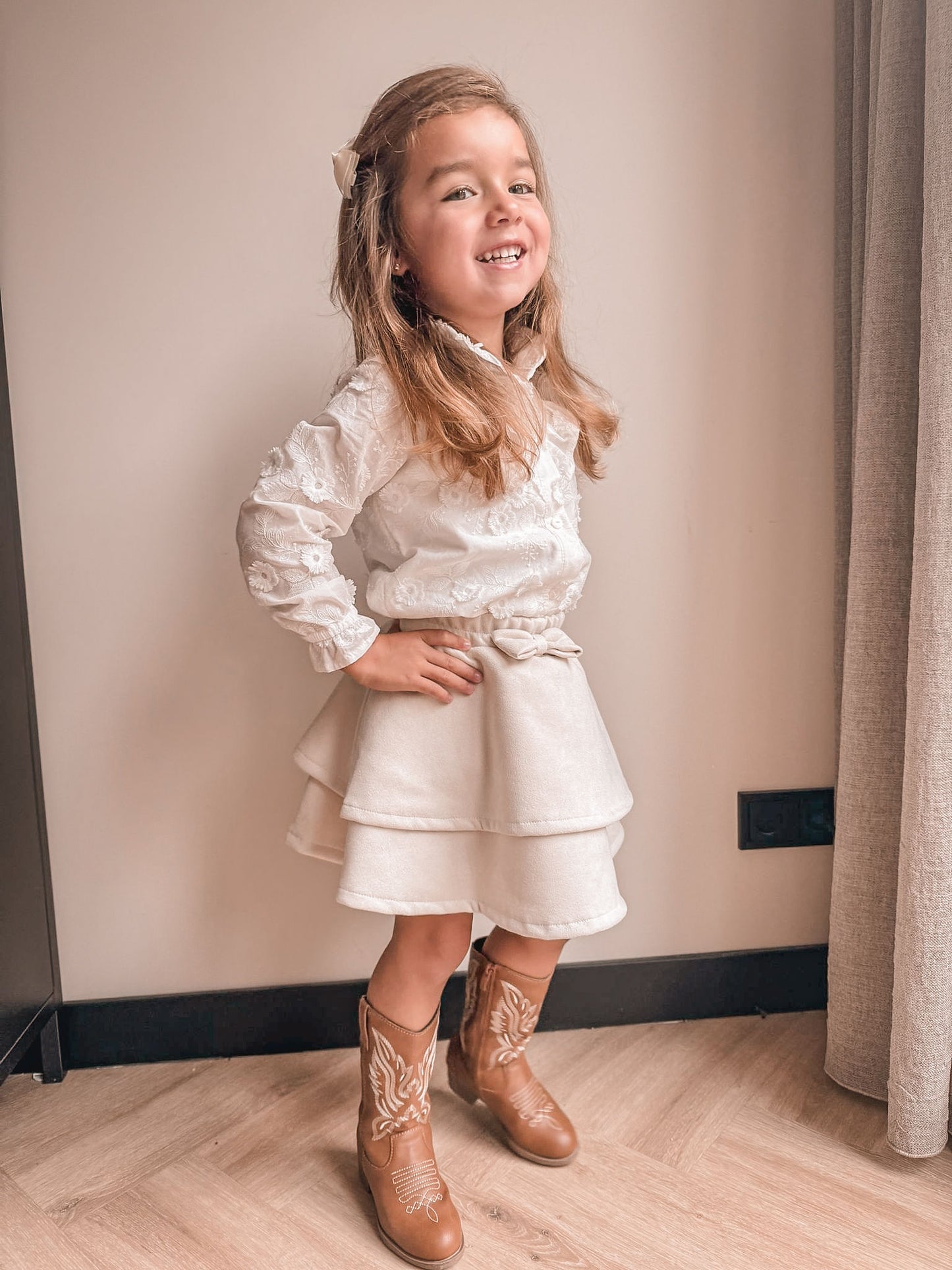 Babykleding - Rokje suède beige Julia