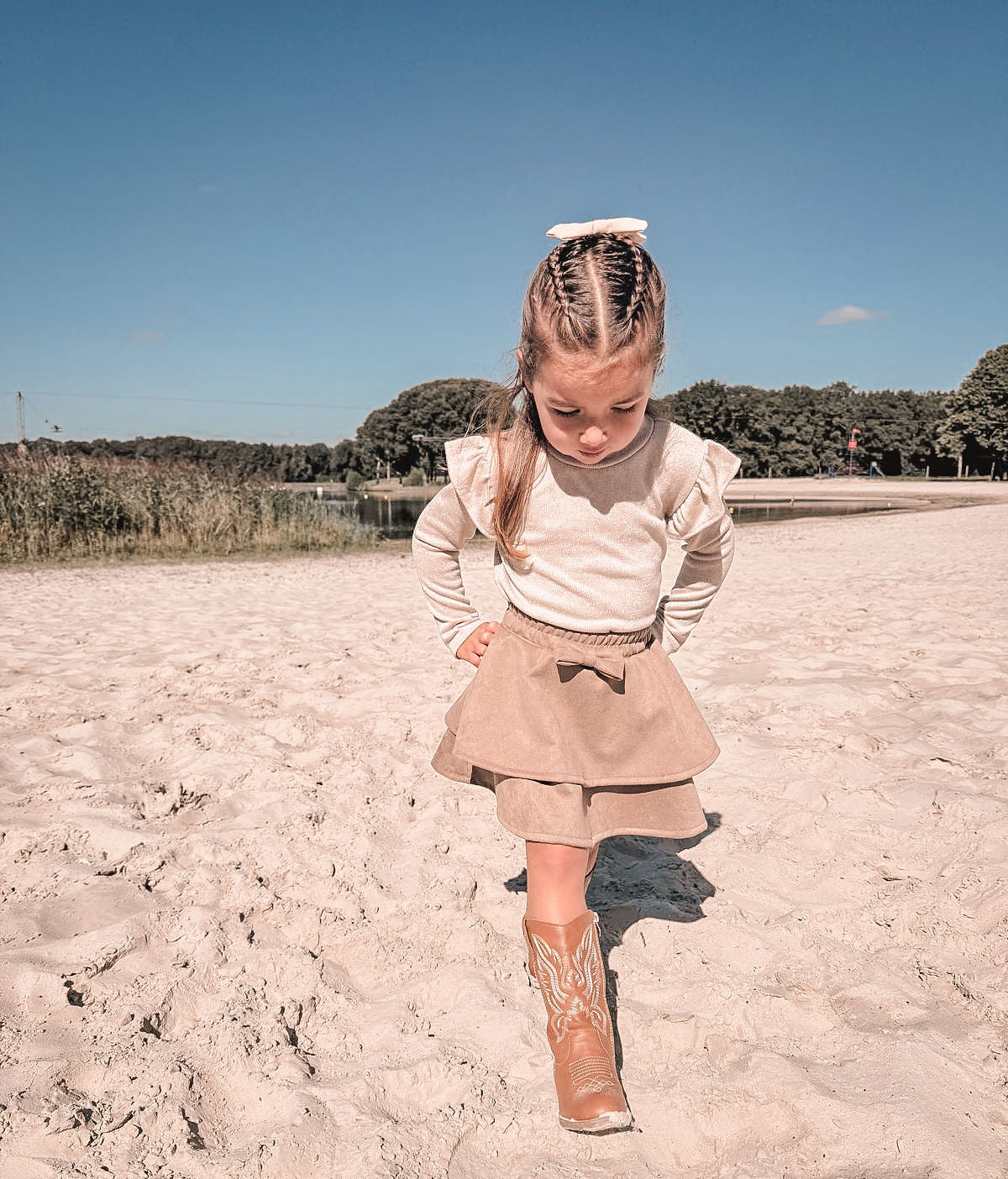 Babykleding - Rokje suède taupe Livia