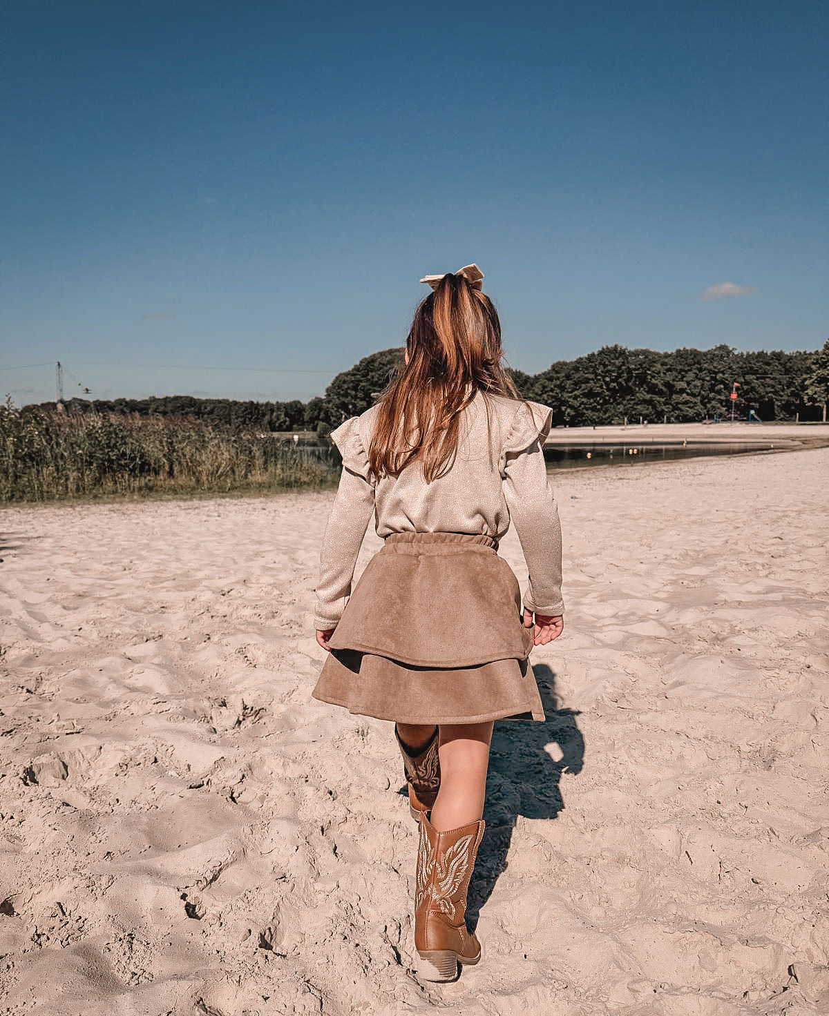 Babykleding - Rokje suède taupe Livia