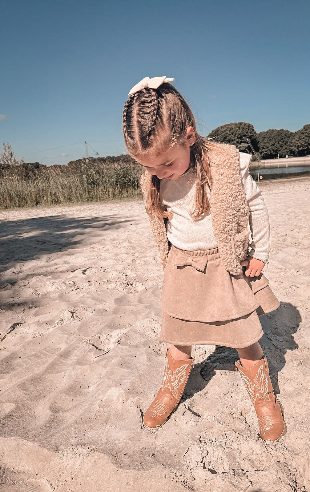 Babykleding - Rokje suède taupe Livia