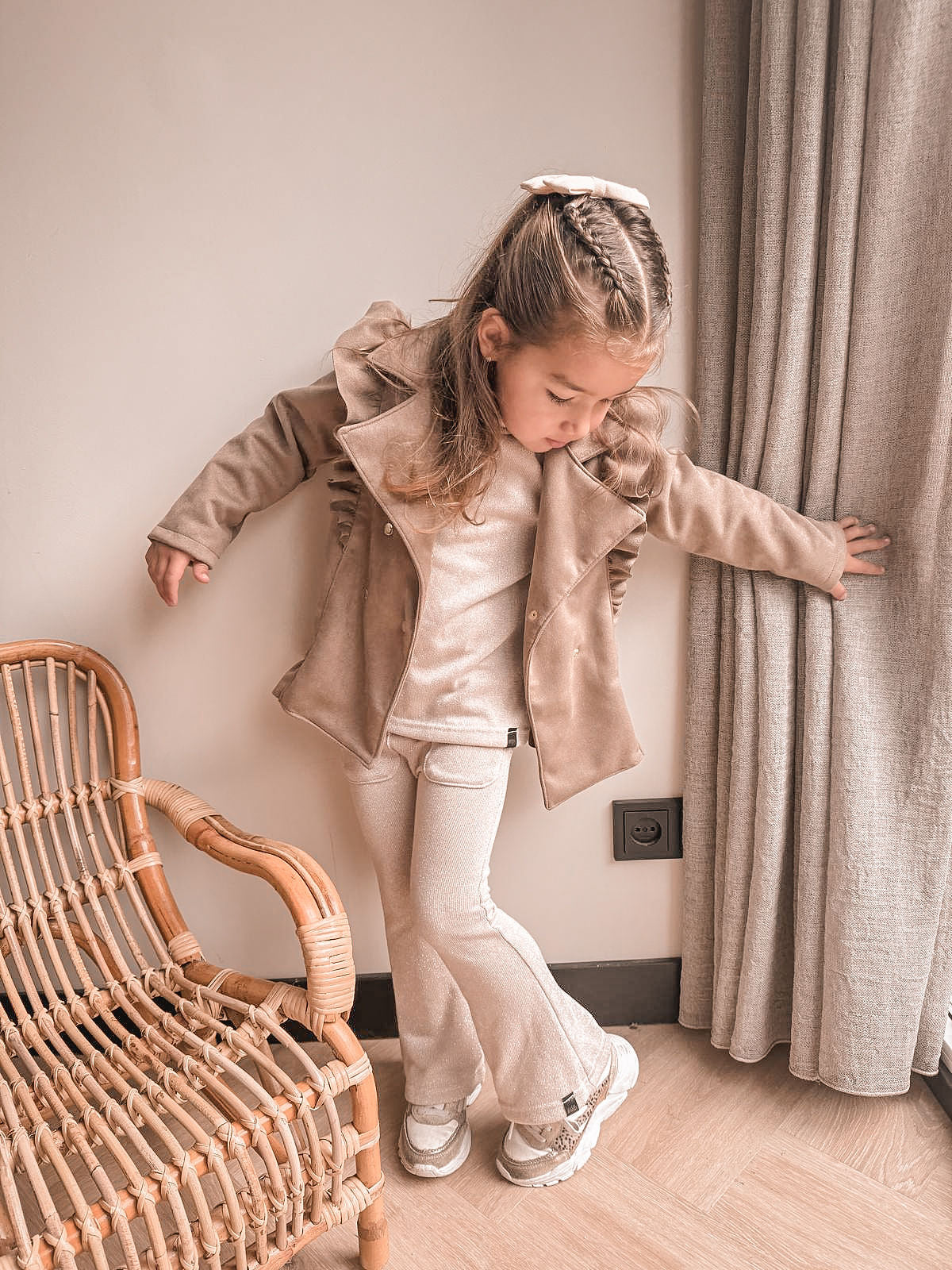 Babykleding - Longsleeve ruffle lurex Indy