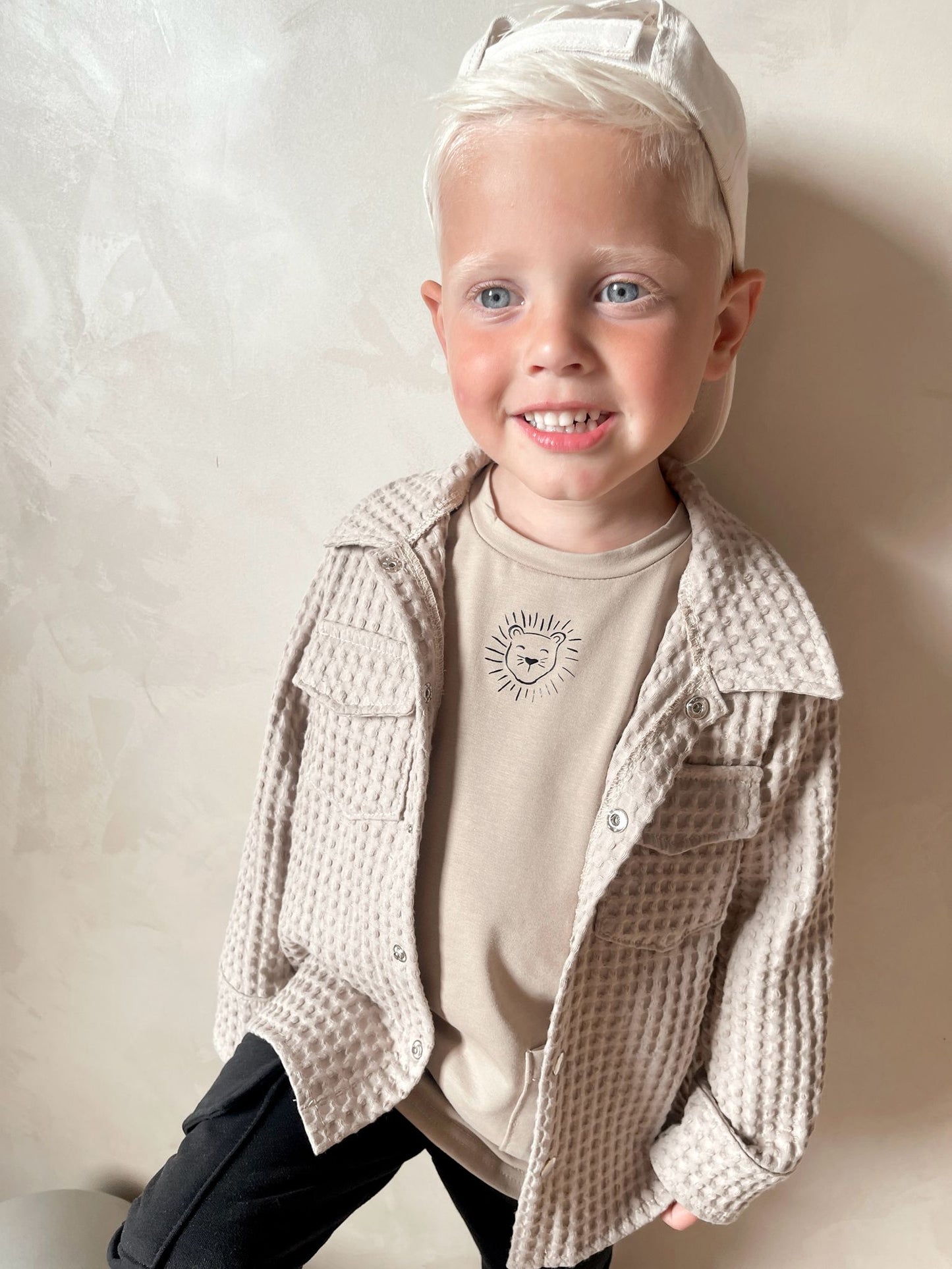 Babykleding - Longsleeve taupe logo Scott