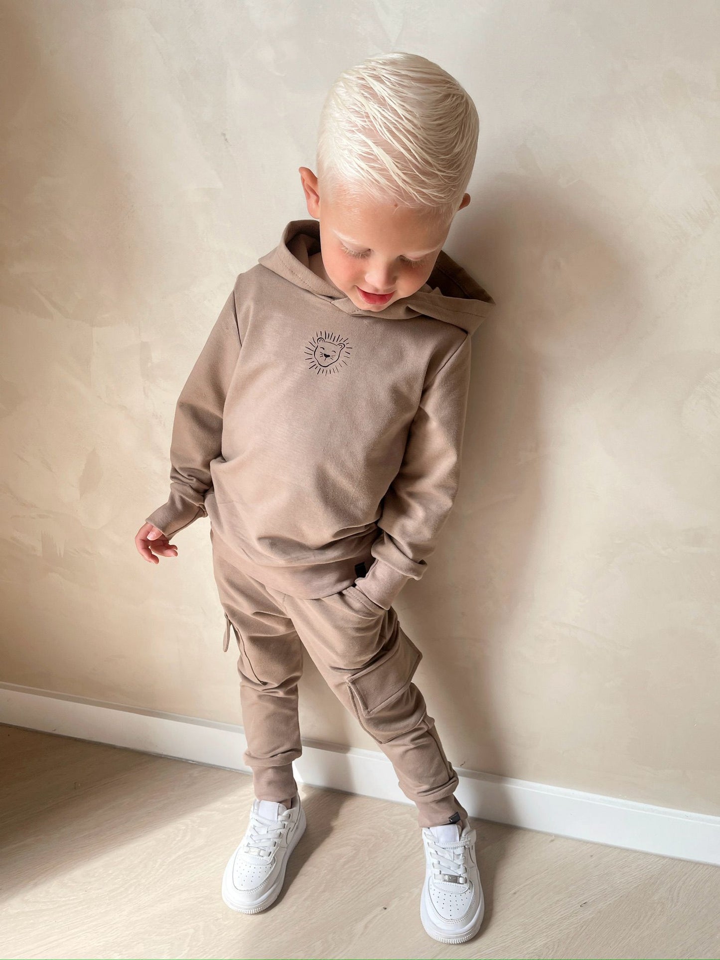 Babykleding - Joggingspak taupe Milo