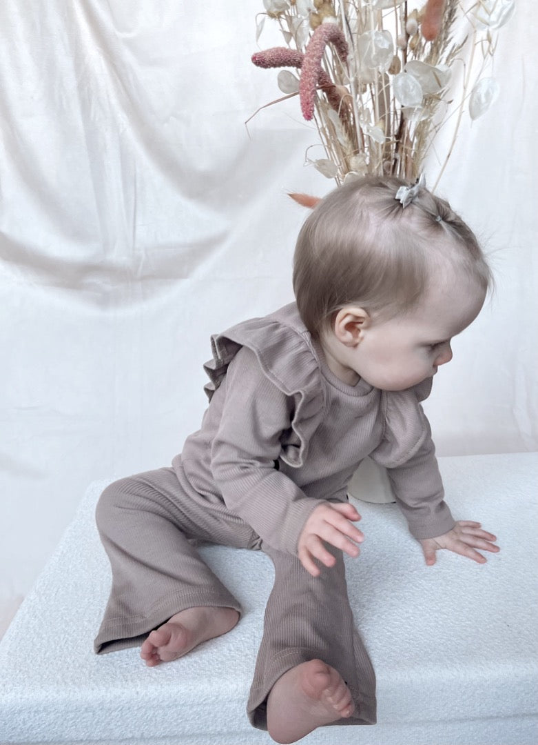Babykleding - Flared Saar taupe