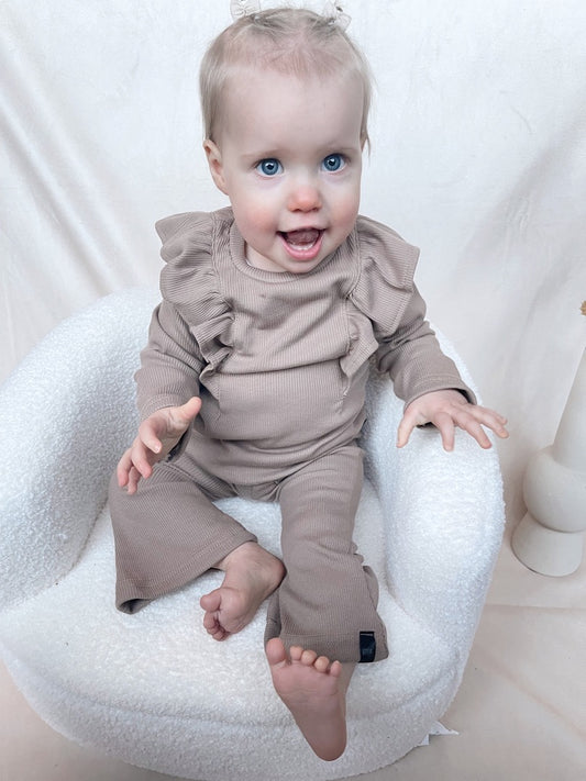 Babykleding - Longsleeve Saar taupe