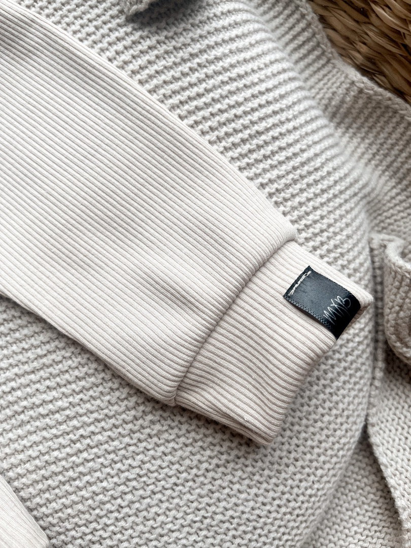 Babykleding - Boxpakje rib beige