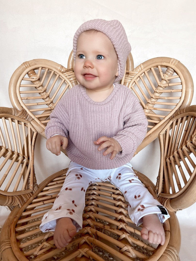 Babykleding - Knitted sweater Oud roze