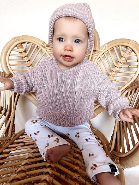 Babykleding - Knitted sweater Oud roze