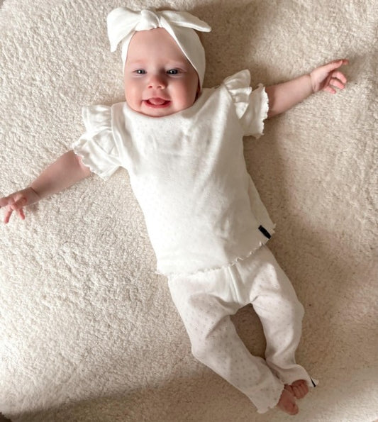 Babykleding - flared isa wit