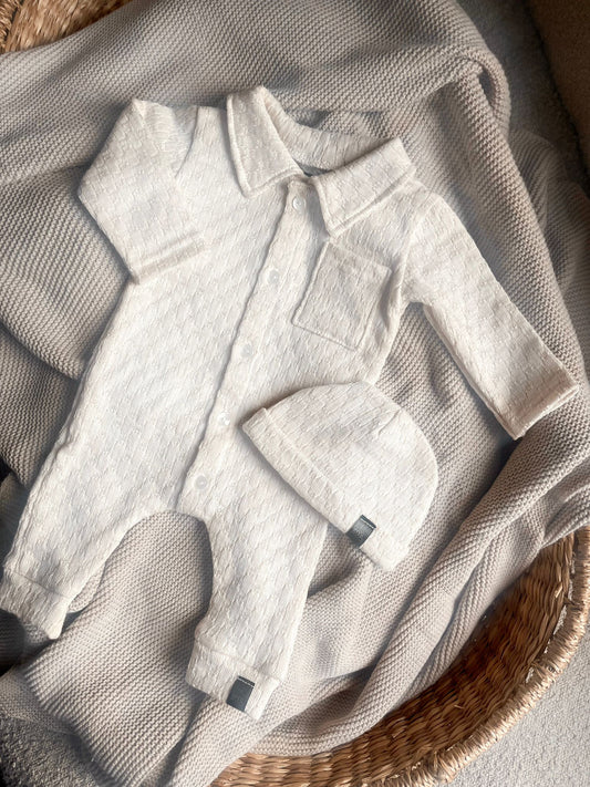 Babykleding - Muts unisex off ecru