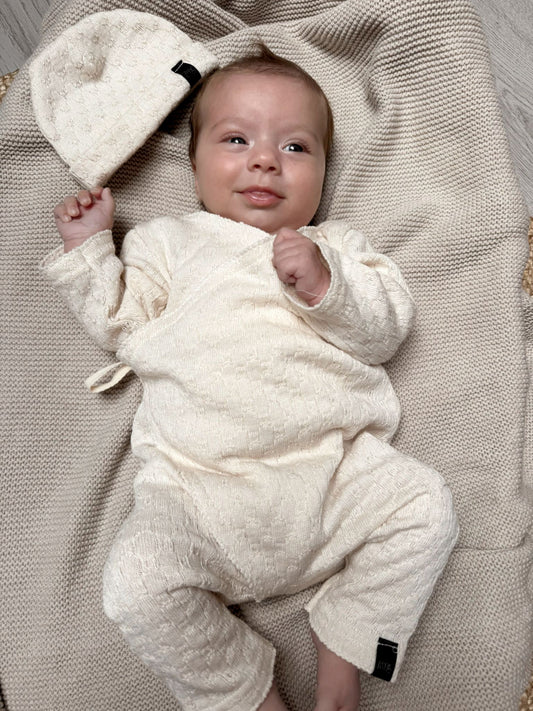 Babykleding - Geboorte/boxpakje unisex off ecru