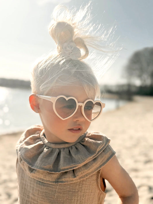 Babykleding - Zonnebril Hart Beige