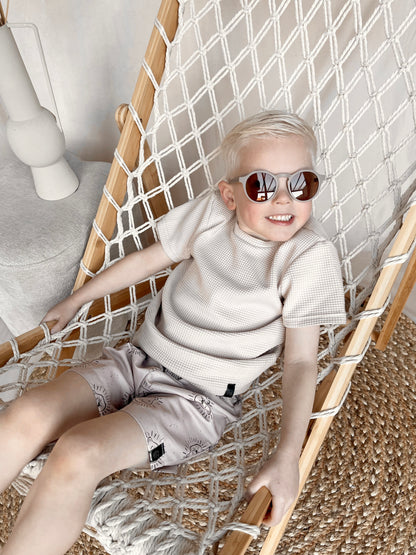 Babykleding - Zwembroek Lenn Lion Logo beige 