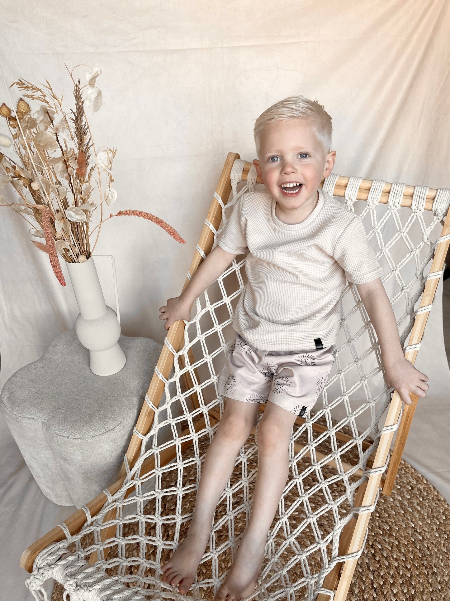Babykleding - Zwembroek Lenn Lion Logo beige 