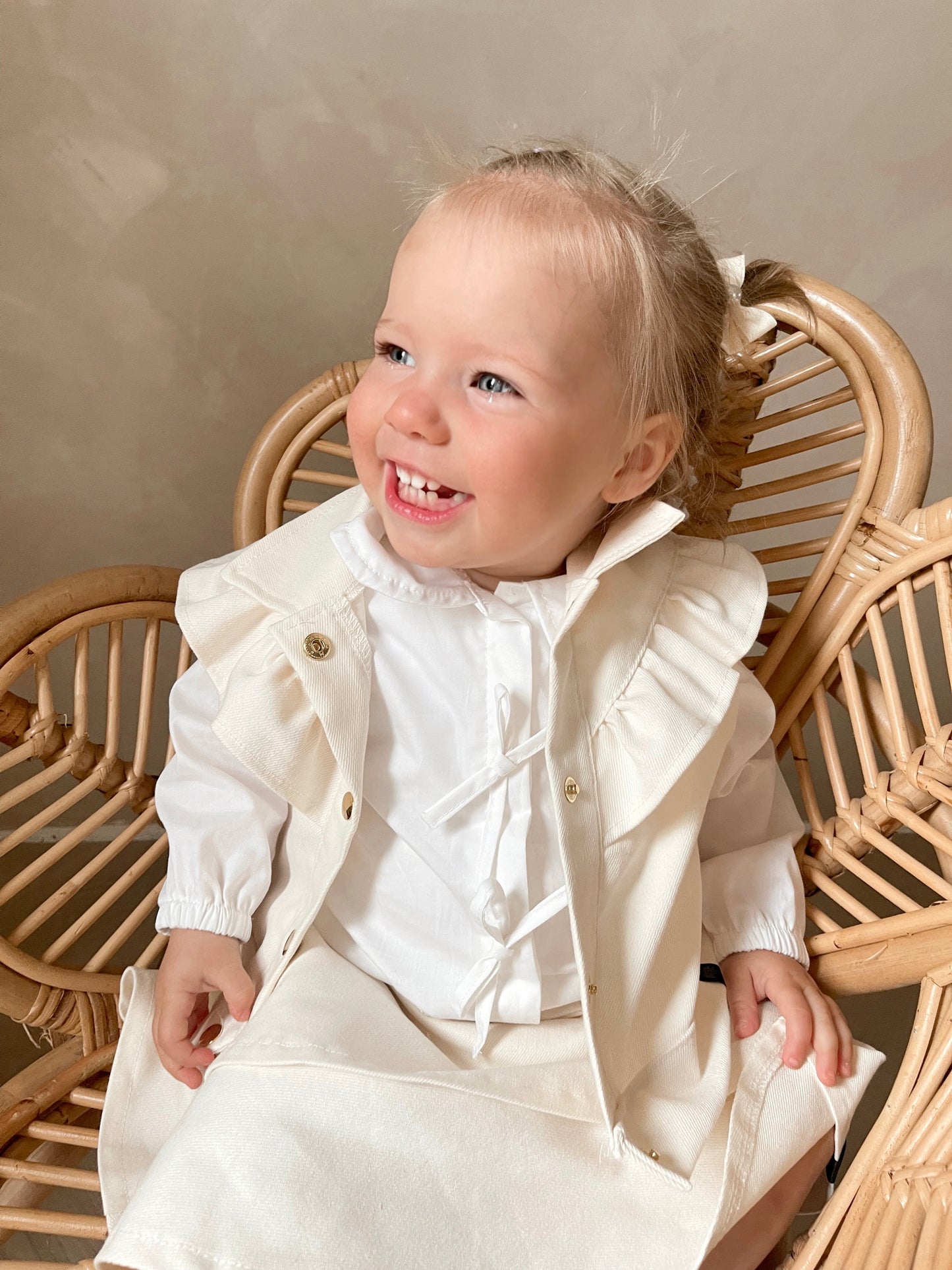 Babykleding - Liya Spijker Gilet Beige
