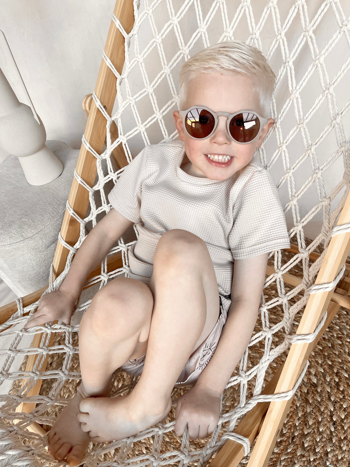 Babykleding - Zwembroek Lenn Lion Logo beige 
