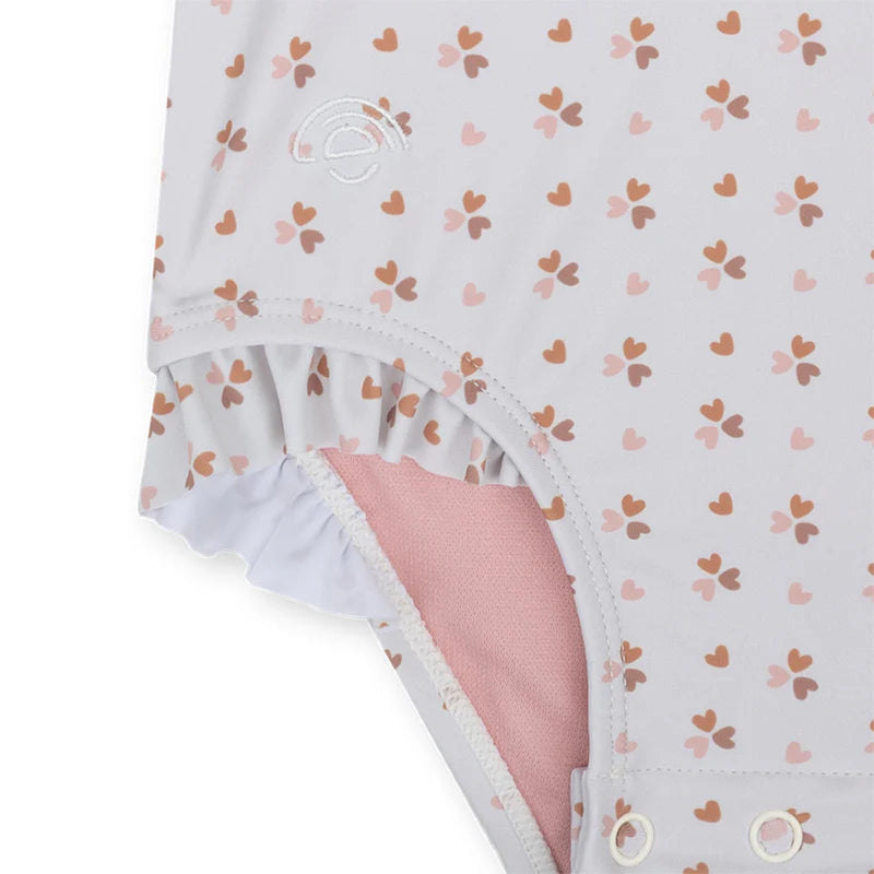 UV Badpak Kinder Met Lange Mouwen - Oudroze - Cozy Hearts