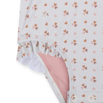 UV Badpak Kinder Met Lange Mouwen - Oudroze - Cozy Hearts