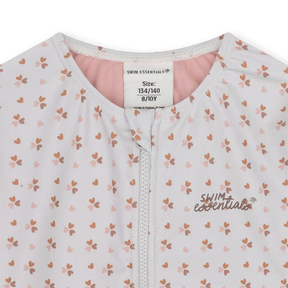 UV Badpak Kinder Met Lange Mouwen - Oudroze - Cozy Hearts