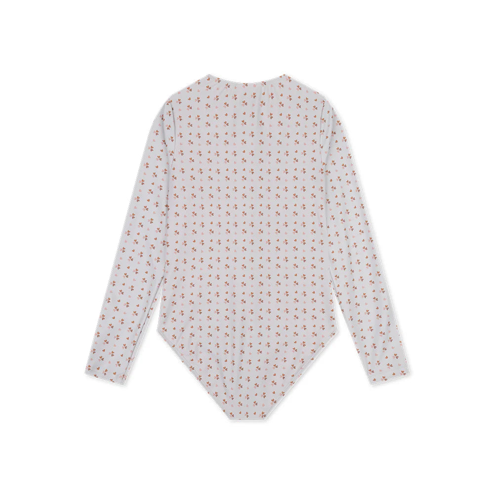 UV Badpak Kinder Met Lange Mouwen - Oudroze - Cozy Hearts