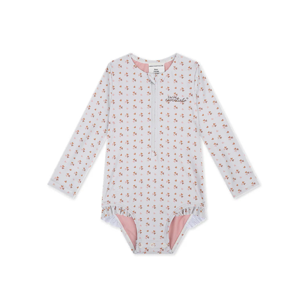 UV Badpak Kinder Met Lange Mouwen - Oudroze - Cozy Hearts