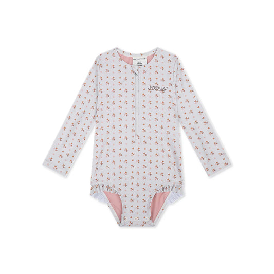 UV Badpak Kinder Met Lange Mouwen - Oudroze - Cozy Hearts