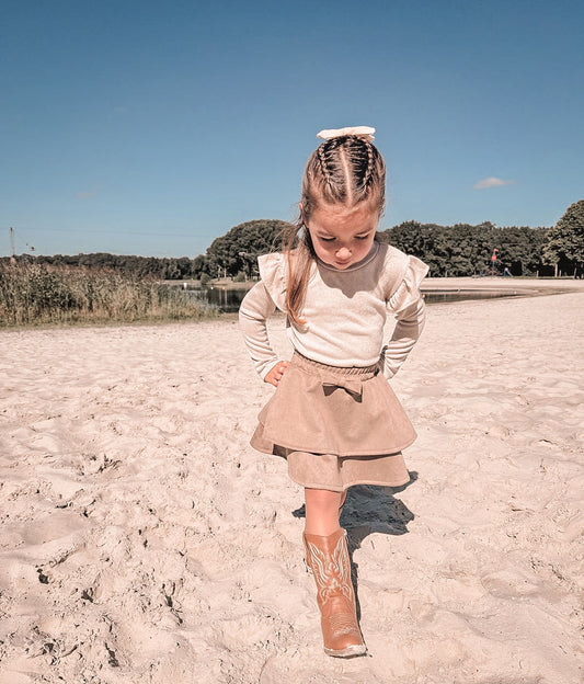 Babykleding - Rokje suède taupe Livia
