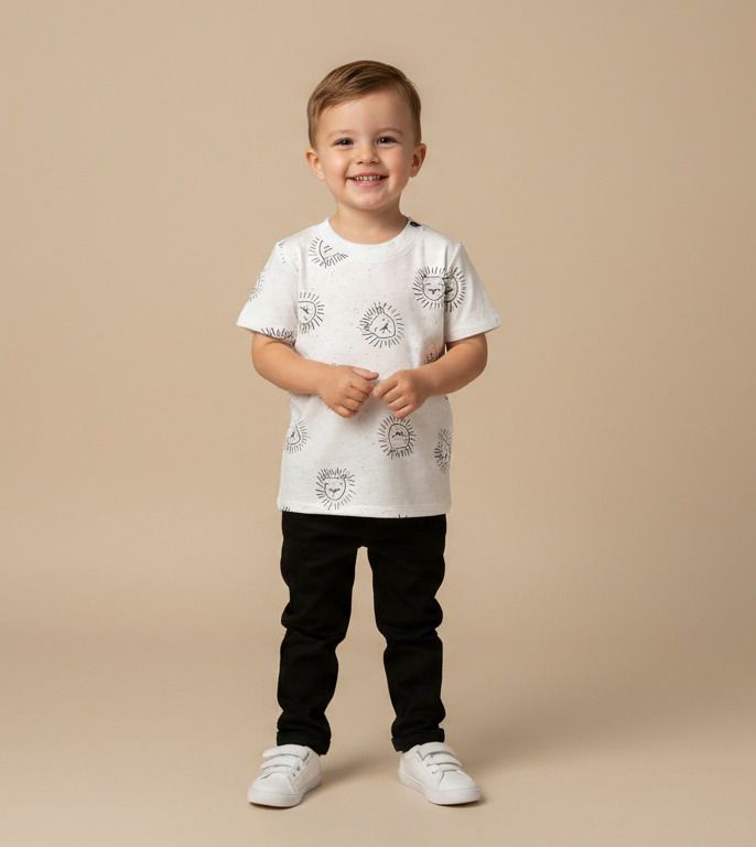 Babykleding - Lenn Lion T-Shirt Wit