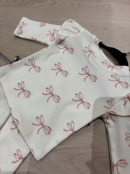 Babykleding - Roze Strik Setje